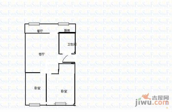 联谊小区3室2厅1卫99㎡户型图