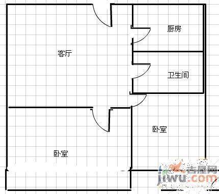 联谊小区3室2厅1卫99㎡户型图