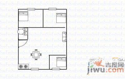 开元新村2室2厅2卫79㎡户型图