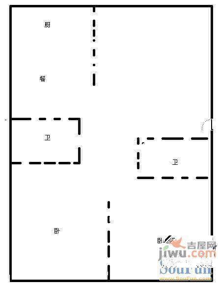 鑫都海景花园3室2厅1卫户型图