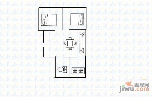 鸿福御景3室2厅1卫户型图