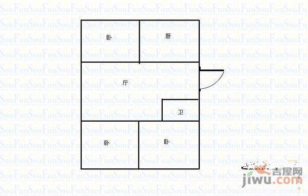 祥和小区2室1厅1卫户型图