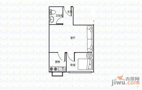 福利莱小区三期3室2厅1卫户型图