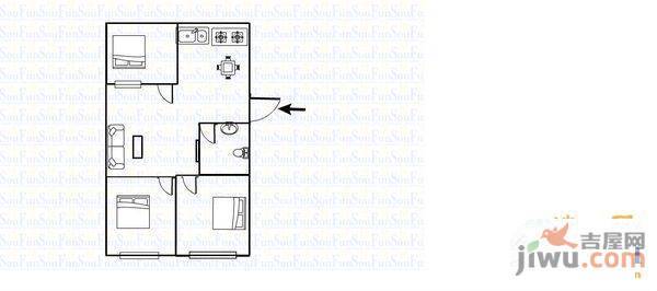 福利莱小区三期3室2厅1卫户型图