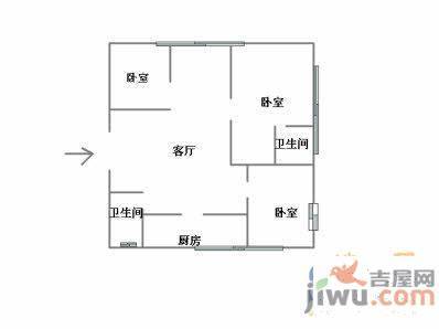 静海小区2室1厅1卫90㎡户型图