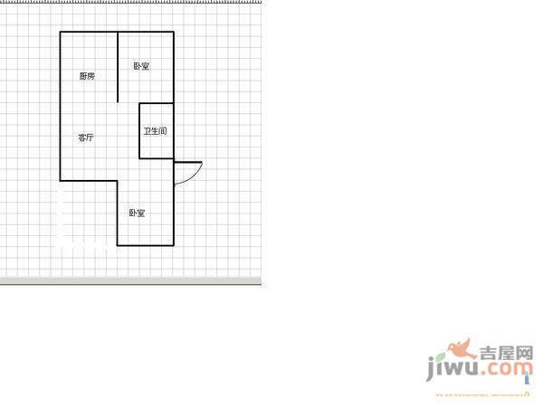 永乐公寓2室1厅1卫户型图