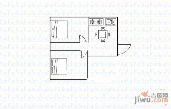 恒生小区3室2厅1卫101㎡户型图