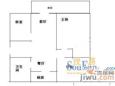 桃源御景3室2厅1卫户型图