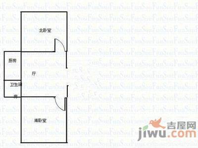 同合里1室1厅1卫户型图