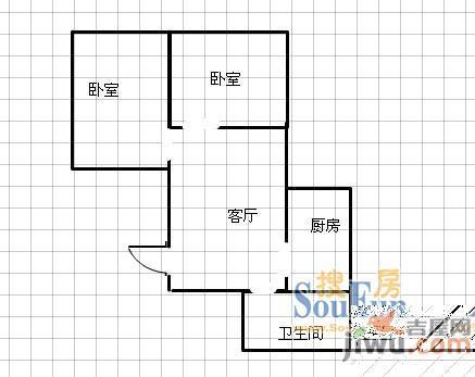 午台小区2室2厅1卫户型图