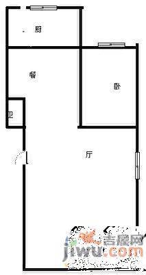 文化路2室2厅1卫83㎡户型图