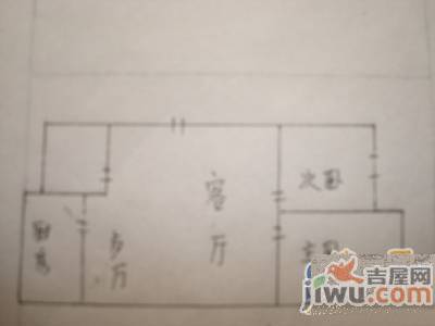 锦绣新城2室1厅1卫66㎡户型图