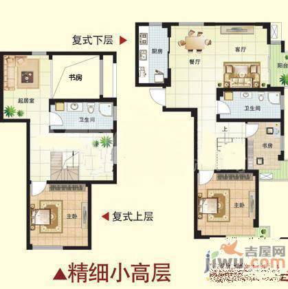 海信慧园二期3室2厅2卫115㎡户型图