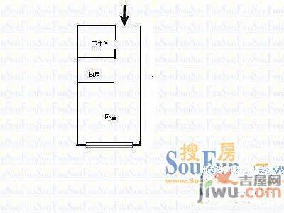 地源大厦1室1厅1卫户型图