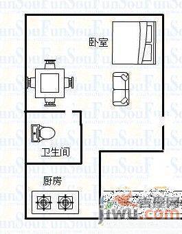 丽舍3米31室1厅1卫户型图