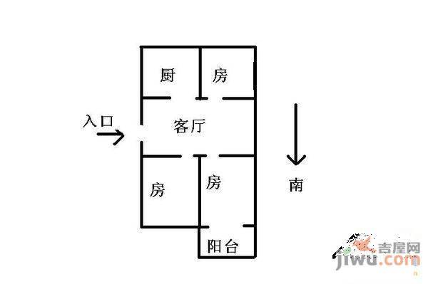 莱州碧海云天3室2厅1卫户型图