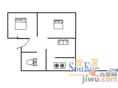 前进路3室2厅1卫户型图