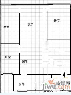 北皂小区2室2厅1卫户型图