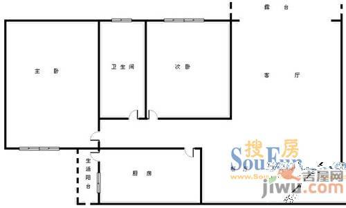 金鑫家苑3室1厅1卫户型图