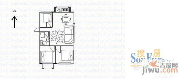 金鑫家苑3室1厅1卫户型图