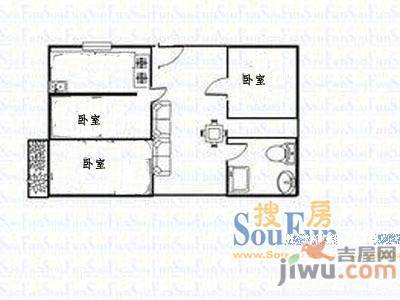 金鑫家苑3室1厅1卫户型图