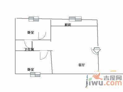 华侨新城2室2厅1卫户型图