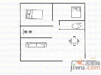 晨光小区2室2厅1卫86㎡户型图