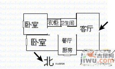 晨光小区2室2厅1卫86㎡户型图