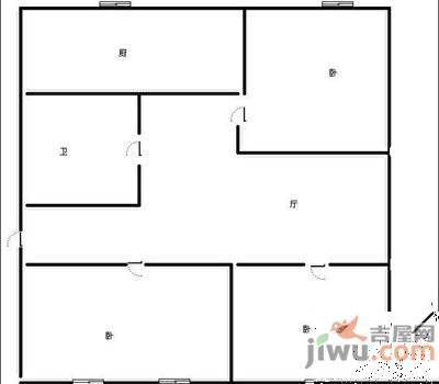 新星西巷2室1厅1卫户型图