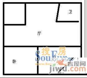 新星西巷2室1厅1卫户型图