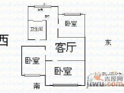 东轸格庄3室2厅1卫户型图