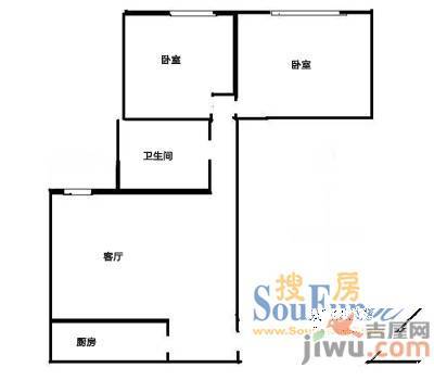 福山生资局家属楼2室2厅1卫户型图