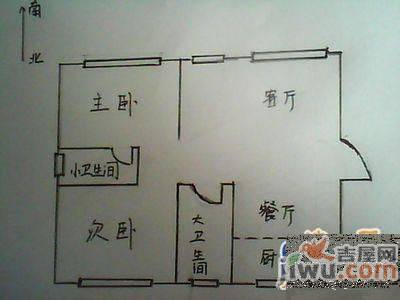 宫家岛小区2室2厅1卫户型图