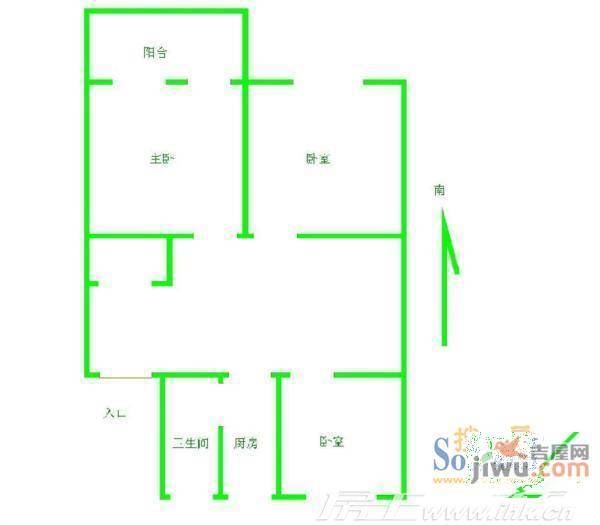 黎明花苑3室2厅2卫户型图