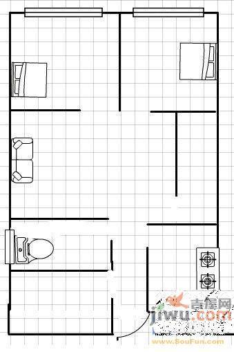 二马路3室2厅1卫93㎡户型图