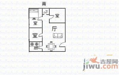 金沙滩花园3室2厅2卫123㎡户型图