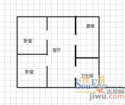 正农小区3室2厅1卫户型图