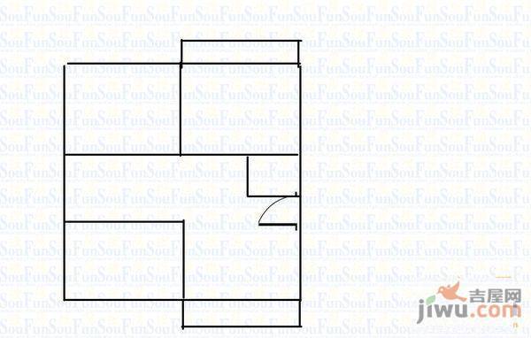 市府小区2室1厅1卫56㎡户型图