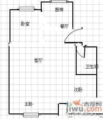 鑫龙佳苑2室1厅1卫户型图