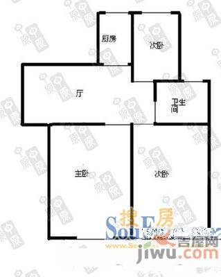 鑫龙佳苑2室1厅1卫户型图