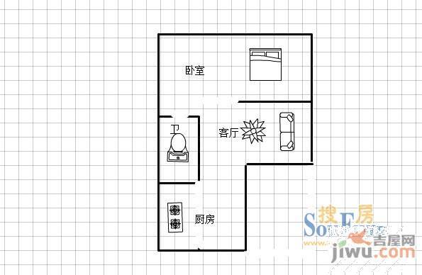 三元小区3室1厅1卫户型图