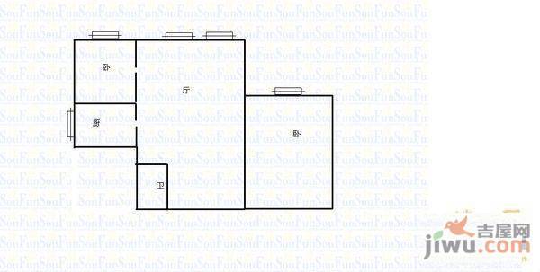 新胜路2室2厅1卫户型图