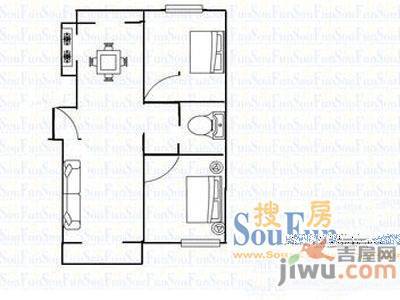 新胜路2室2厅1卫户型图