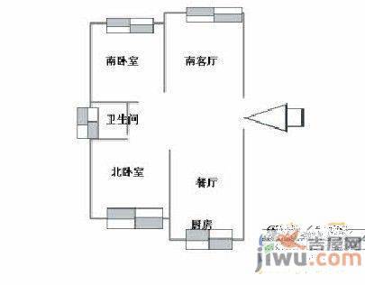 静海小区2室1厅1卫90㎡户型图