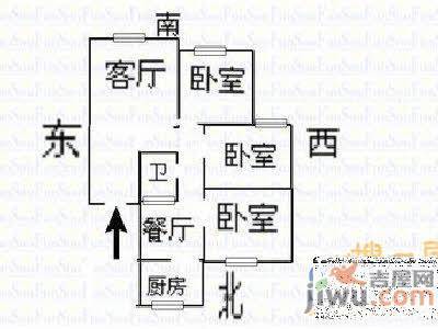 静海小区2室1厅1卫90㎡户型图