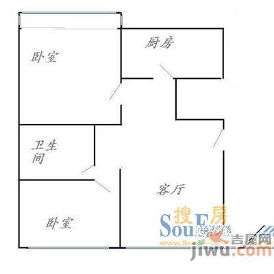 草埠小区3室2厅1卫户型图