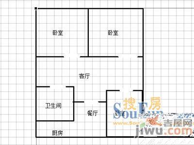 草埠小区3室2厅1卫户型图