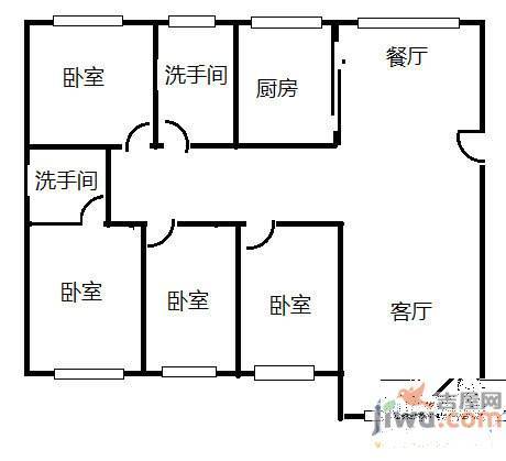 映雪佳苑2室2厅1卫81㎡户型图