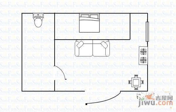 福利莱小区3室1厅1卫89㎡户型图