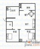 福兴佳苑2室2厅1卫76㎡户型图